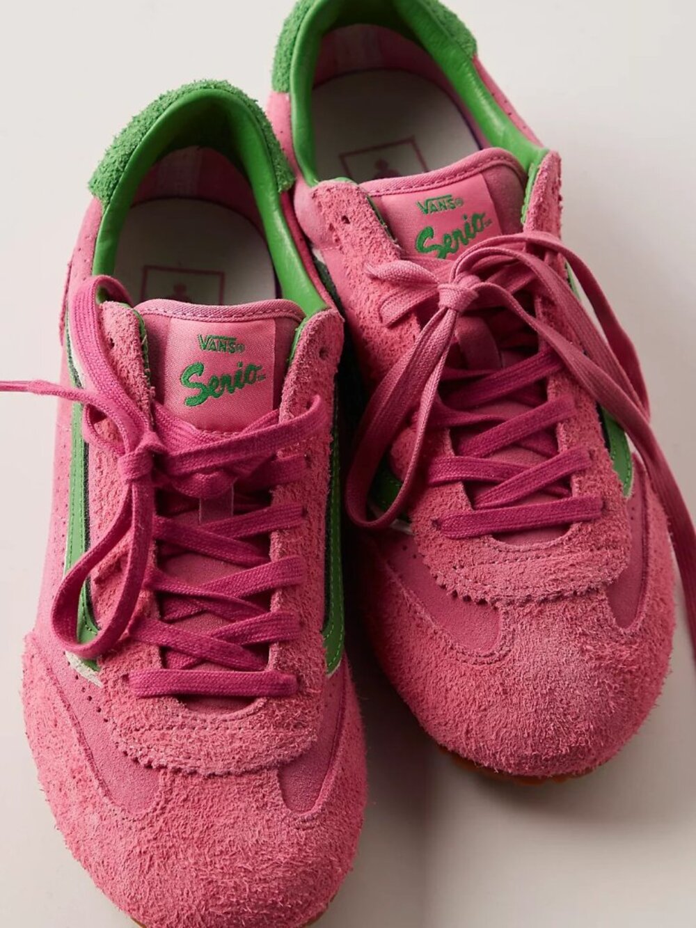 VANS SUPER LOWPRO SNEAKERS IN PINK FIZZ/BRIGHT GREEN